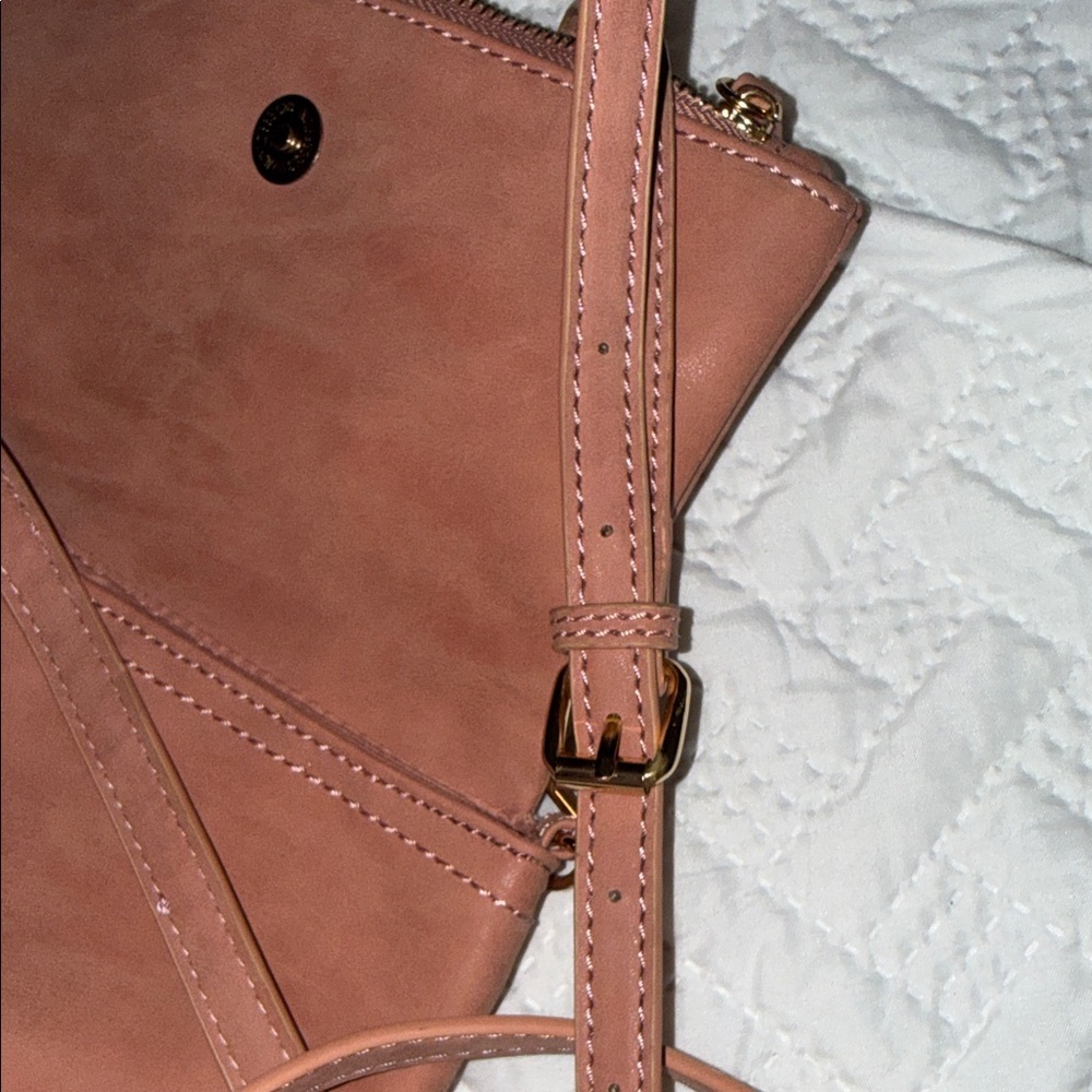 Leather Crossbody Bag in Coral Tan - Picture 11 of 11